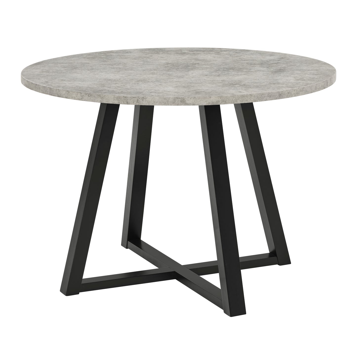 Edo Contemporary Round Dining Table, Trestle Base