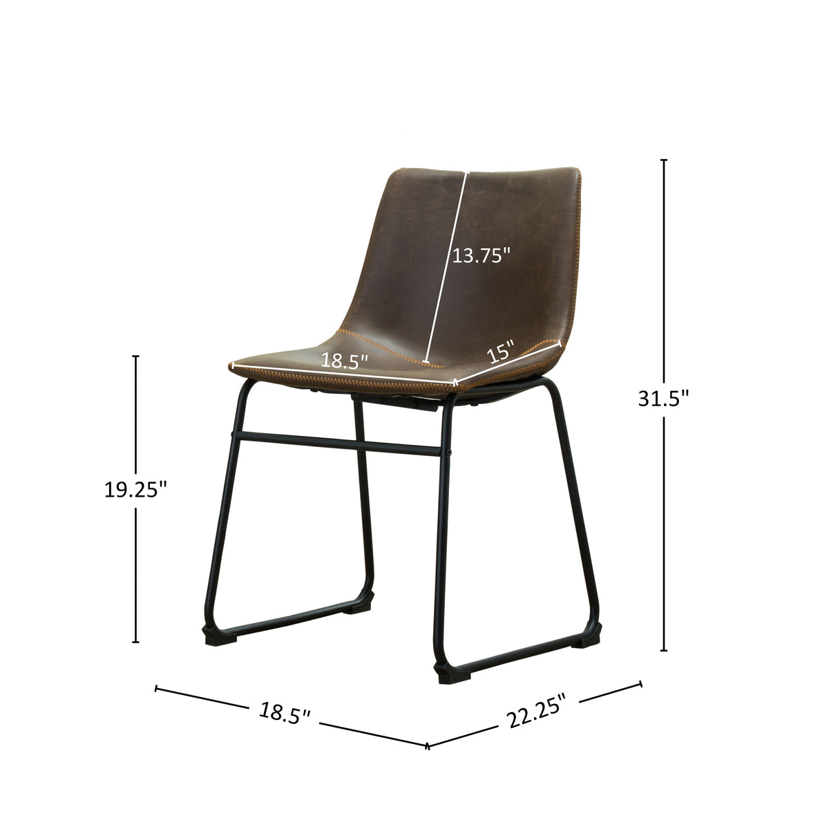 Varna 3-Piece Round Dining Set, Trestle Dining Table with 2 Stylish Chairs