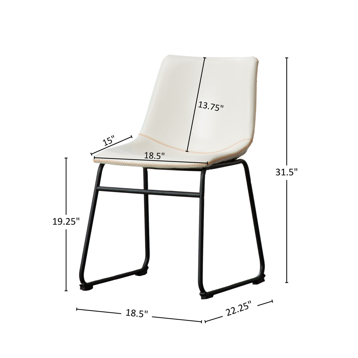 Varna 3-Piece Round Dining Set, Trestle Dining Table with 2 Stylish Chairs
