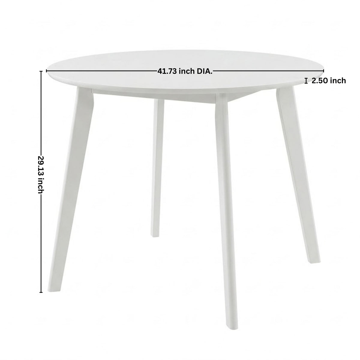 Roma Contemporary White Round Dining Table