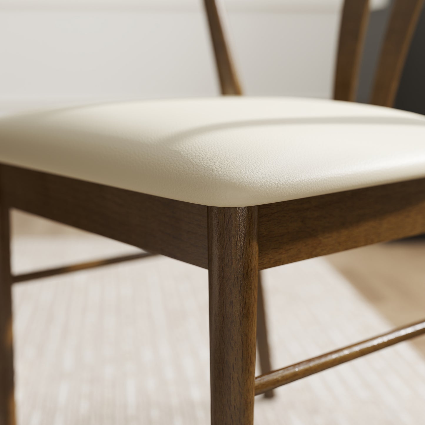 Roundhill Furniture Lavin Modern 7-Piece Dining Set, Wood Dining Table with 6 Wishbone Chairs