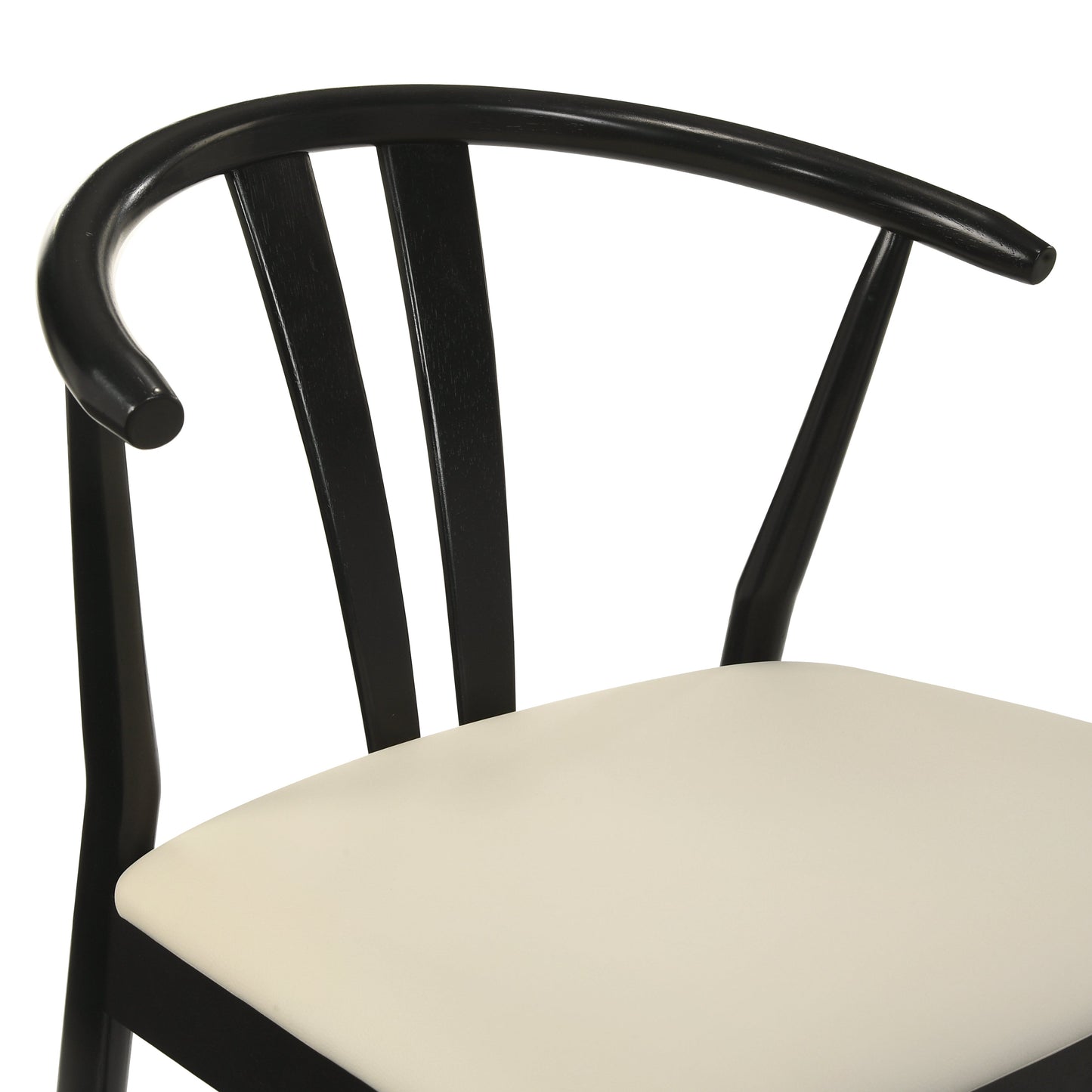 Roundhill Furniture Lavin Modern 5-Piece Dining Set, Walnut Finished Dining Table with 4 Wishbone Chairs