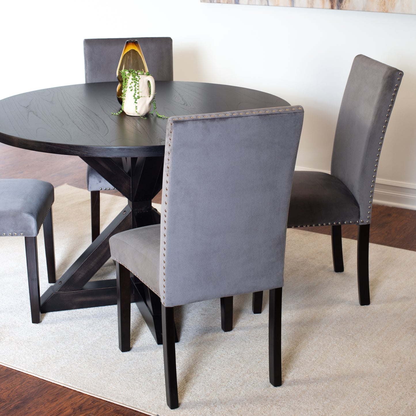 Enbridge 5-piece Dining Set, Cross-Buck Dining Table with 4 Stylish Chairs