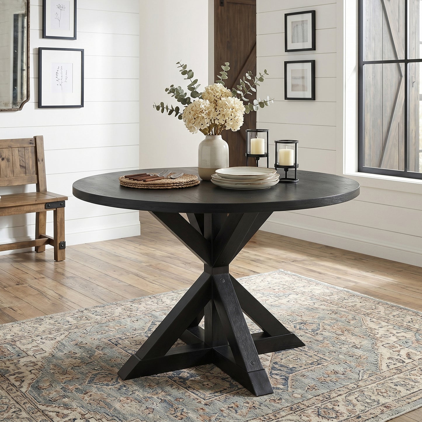 Windvale Cross-Buck Base Dining Table