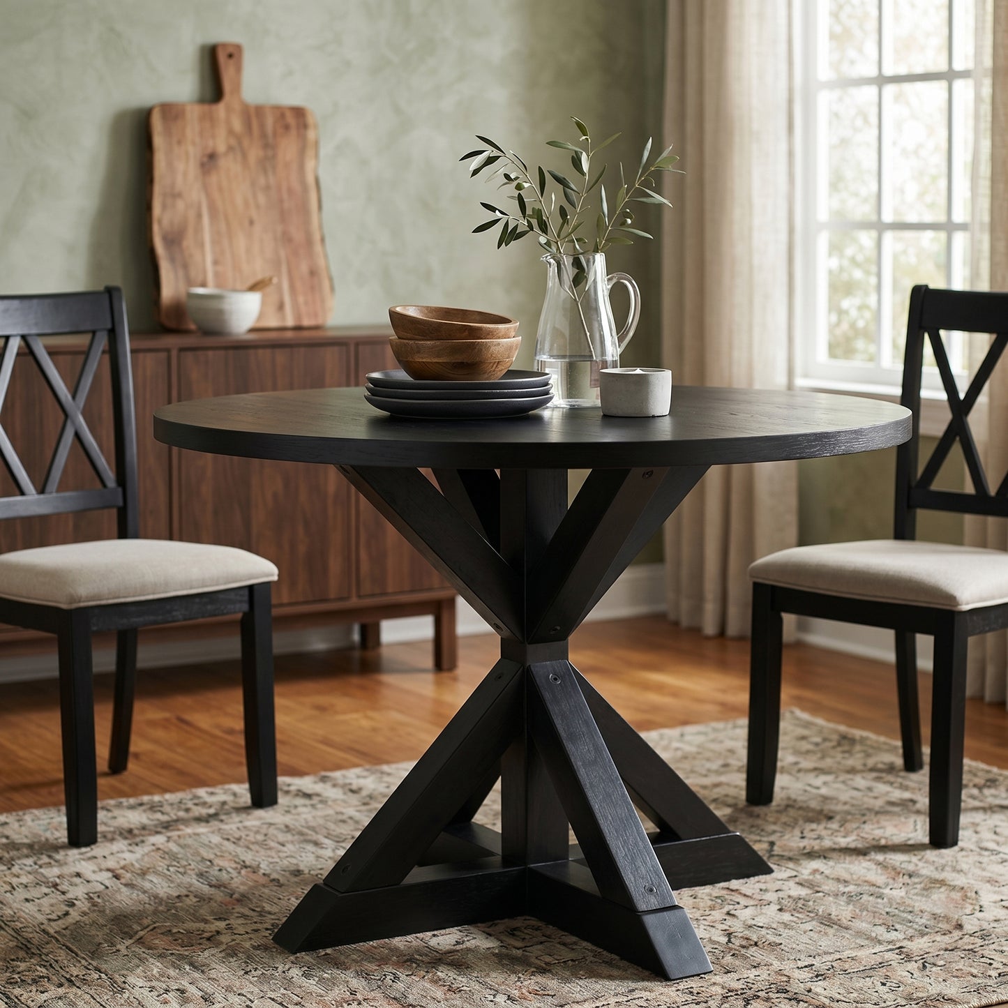 Windvale Cross-Buck Base Dining Table