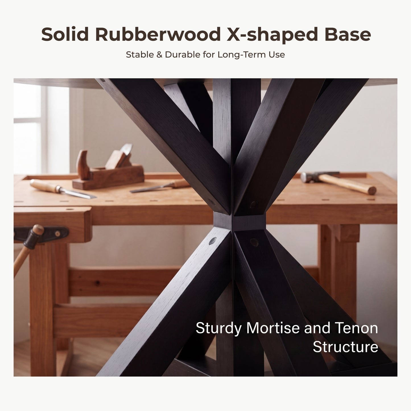 Windvale Cross-Buck Base Dining Table