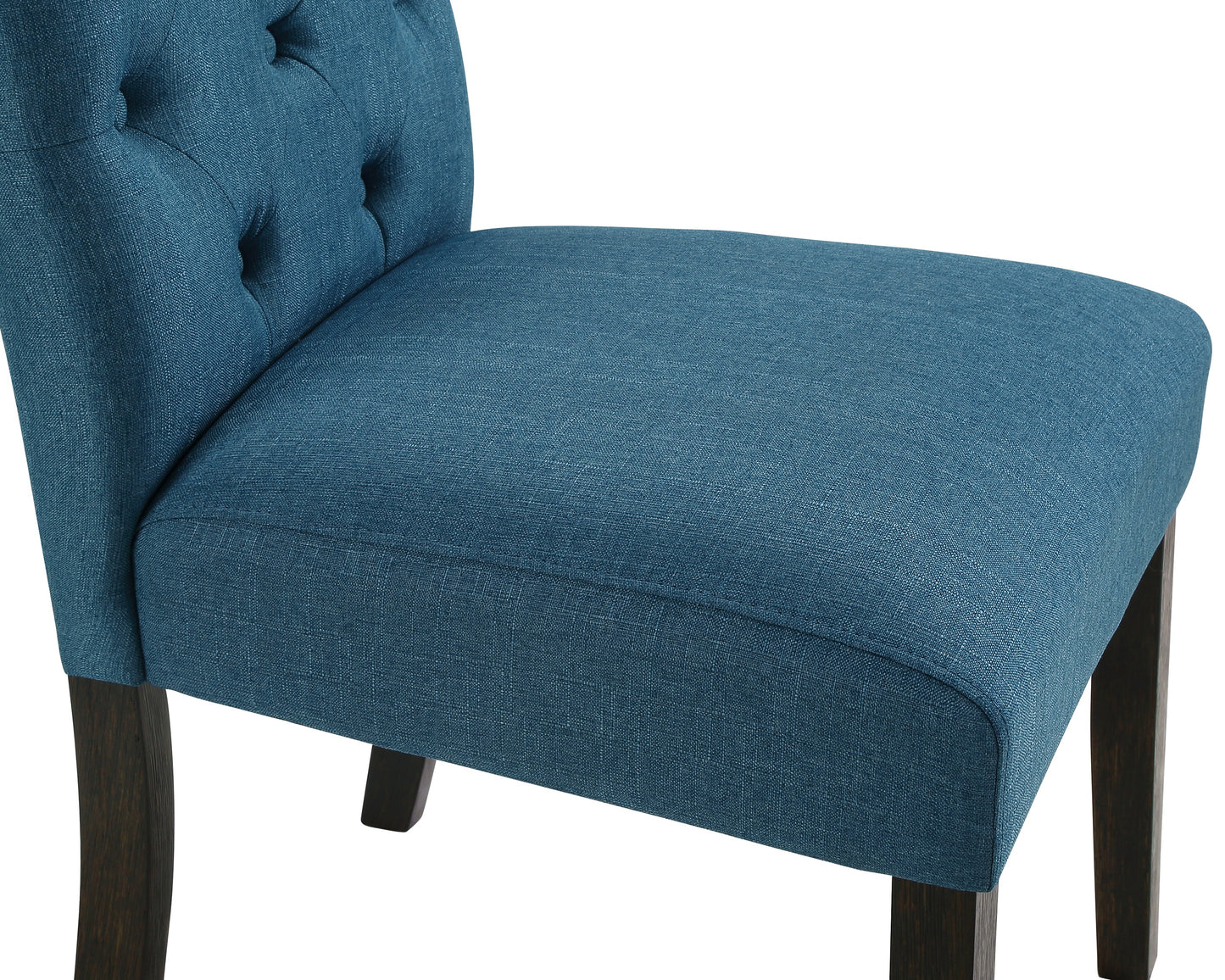 Roundhill Furniture Leviton Urban Style Dark Wash Wood Dining Set: Table, 4 Chairs and Bench, Blue
