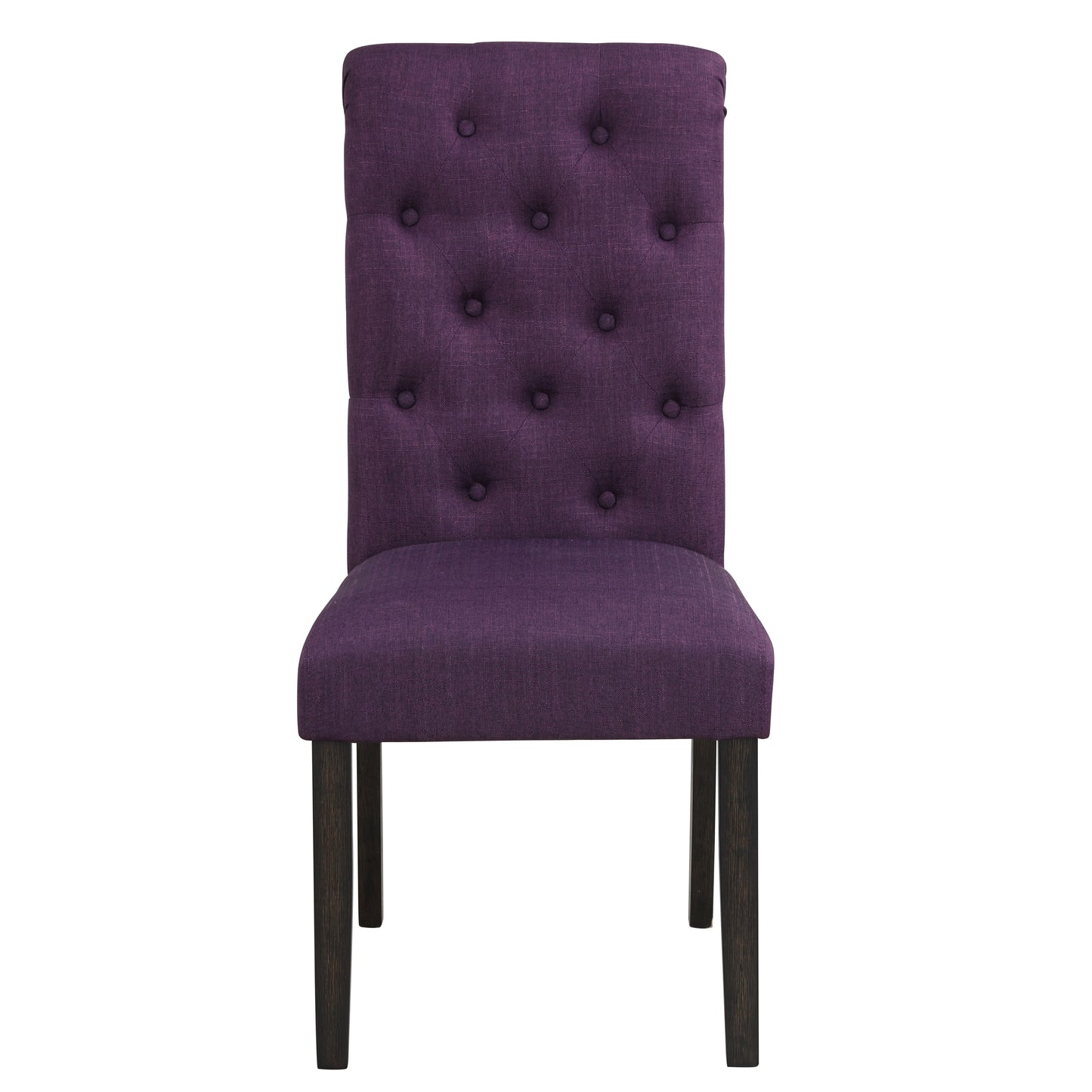 Roundhill Furniture Leviton Urban Style Dark Wash Wood Dining Set: Table, 4 Chairs and Bench, Purple