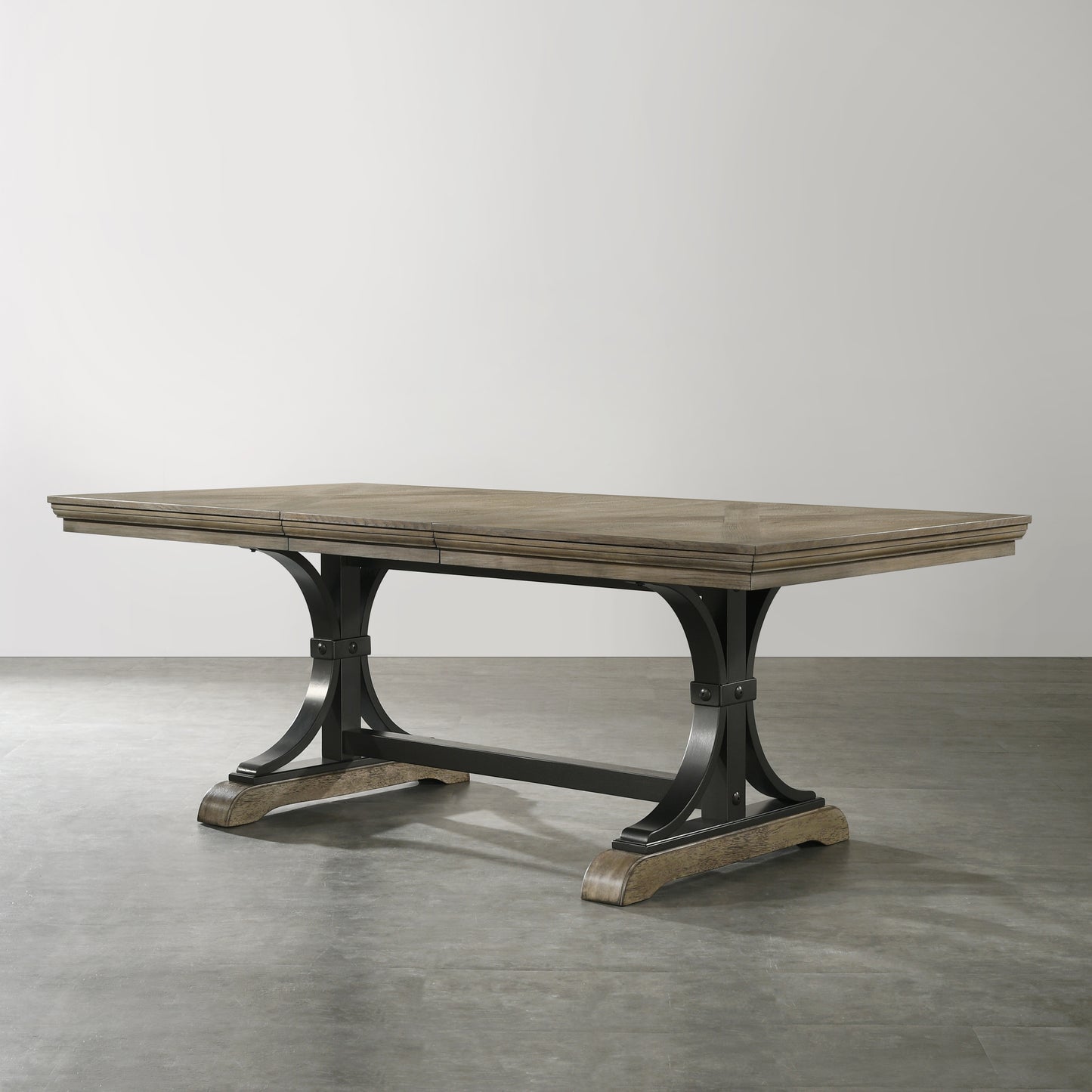 Dasher Nailhead Driftwood Finish Table