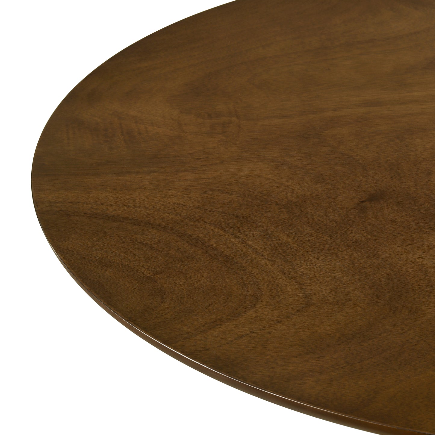 Roundhill Furniture Arnott 5-Piece Dining Set, Round Dining Table with 4 Stylish Chairs, Walnut Finish