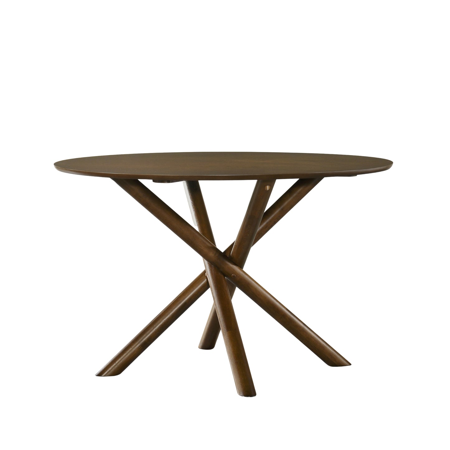 Roundhill Furniture Arnott Round Dining Table, Walnut Finish