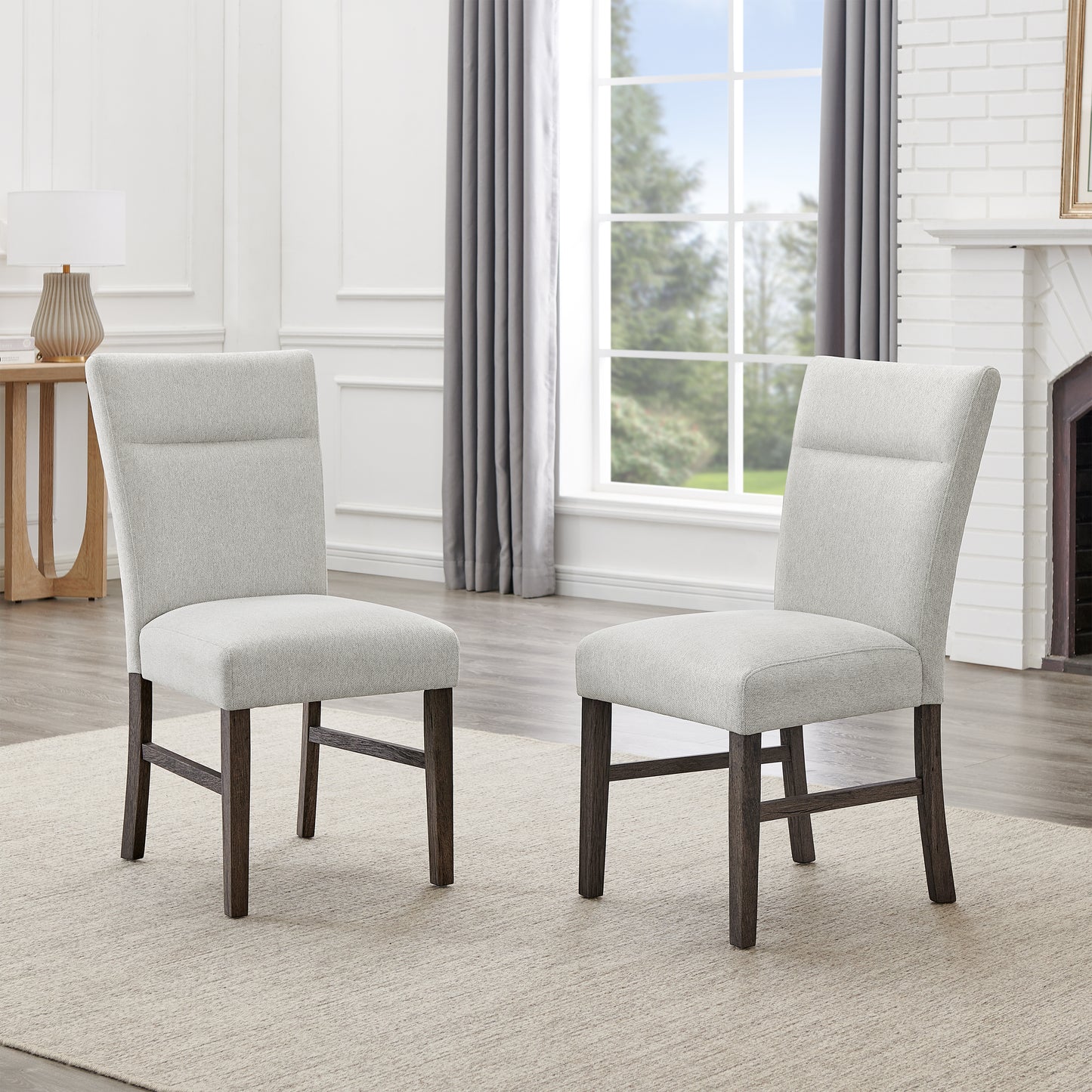 Annex & Co Sorlen Modern 6-Piece Dining Set, 3D Faux Concrete Table with 4 Chairs and Bench