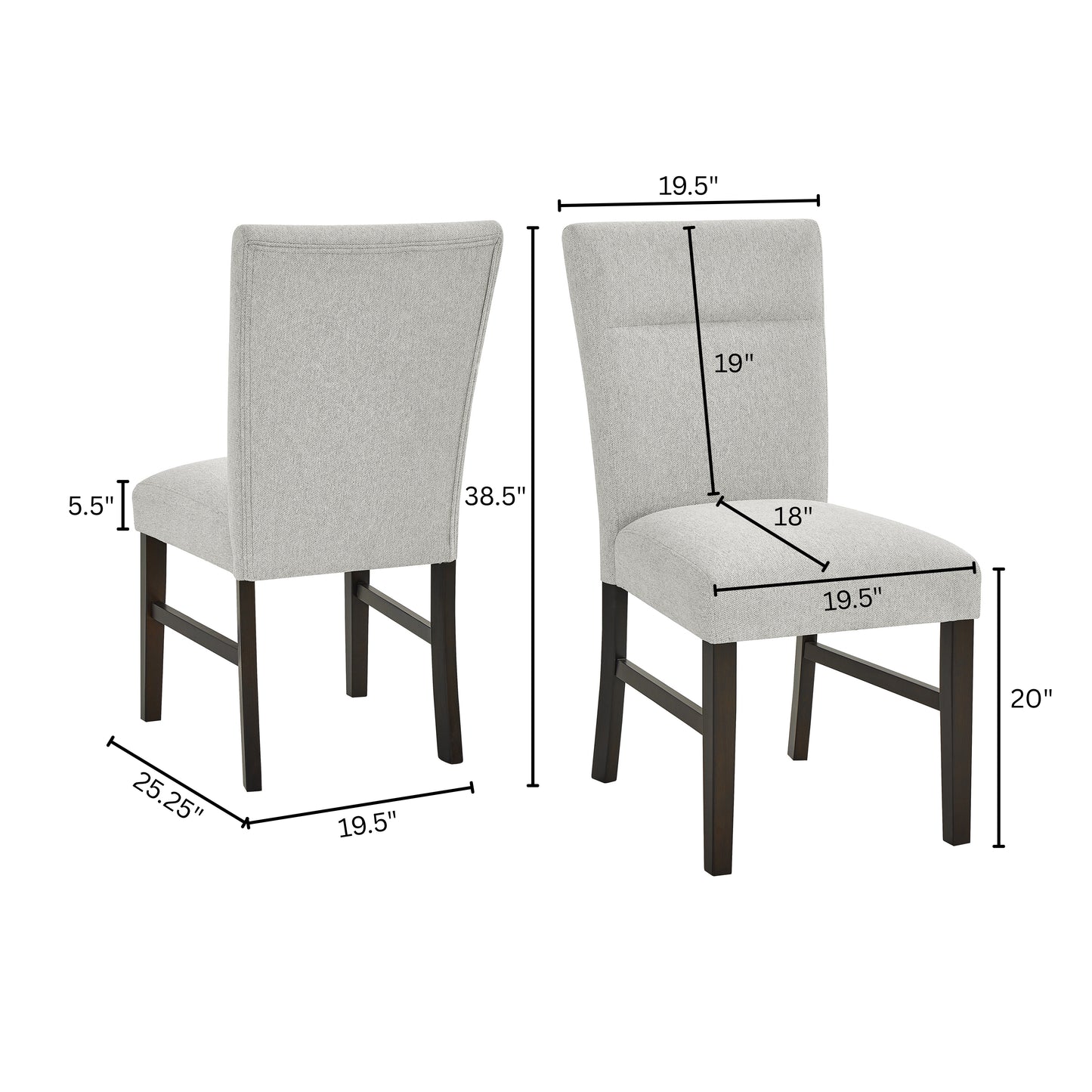Roundhill Furniture Cavira 5-Piece Modern Dining Set, Faux Marble Dining Table with 4 Chairs, Gray