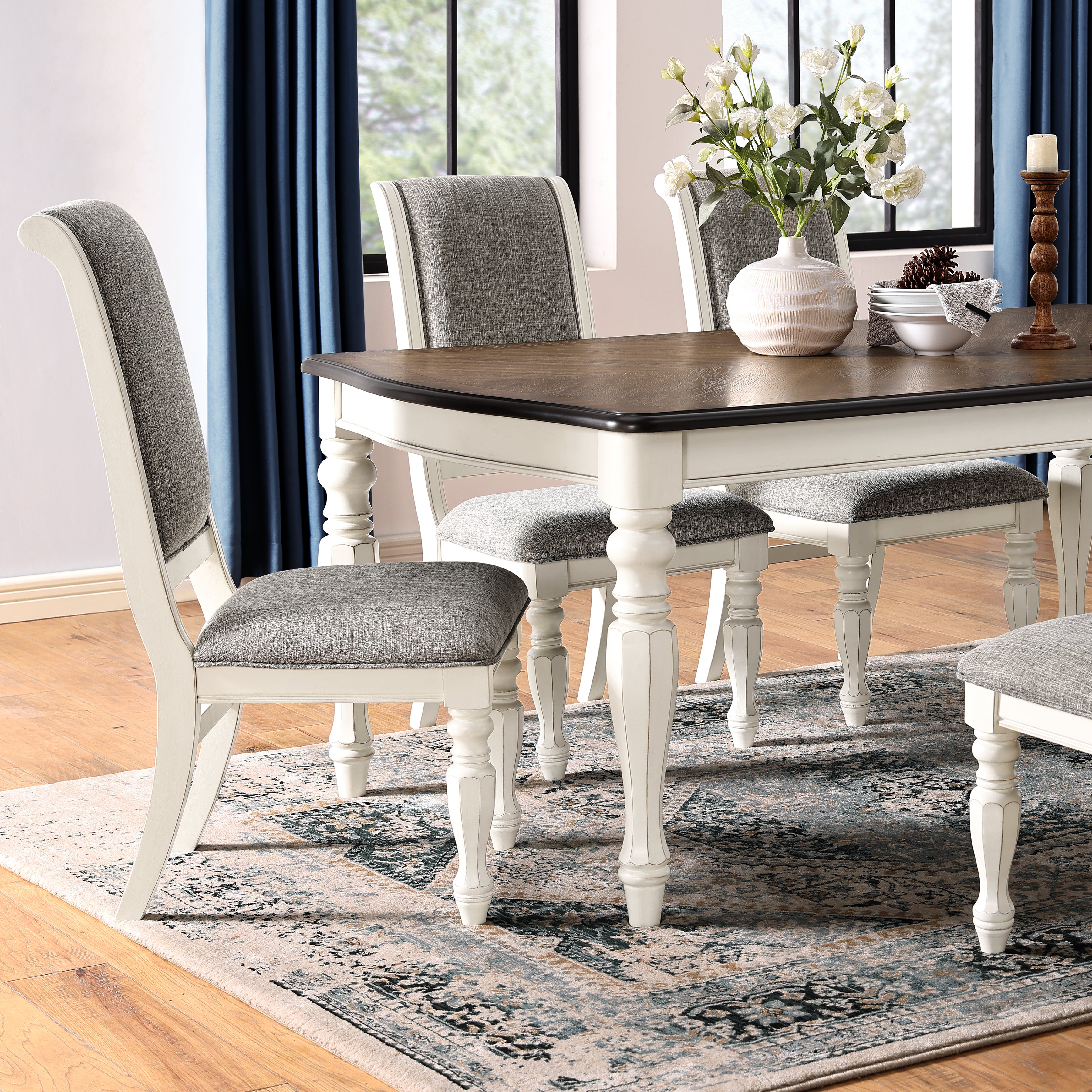 White 7 piece store dining set