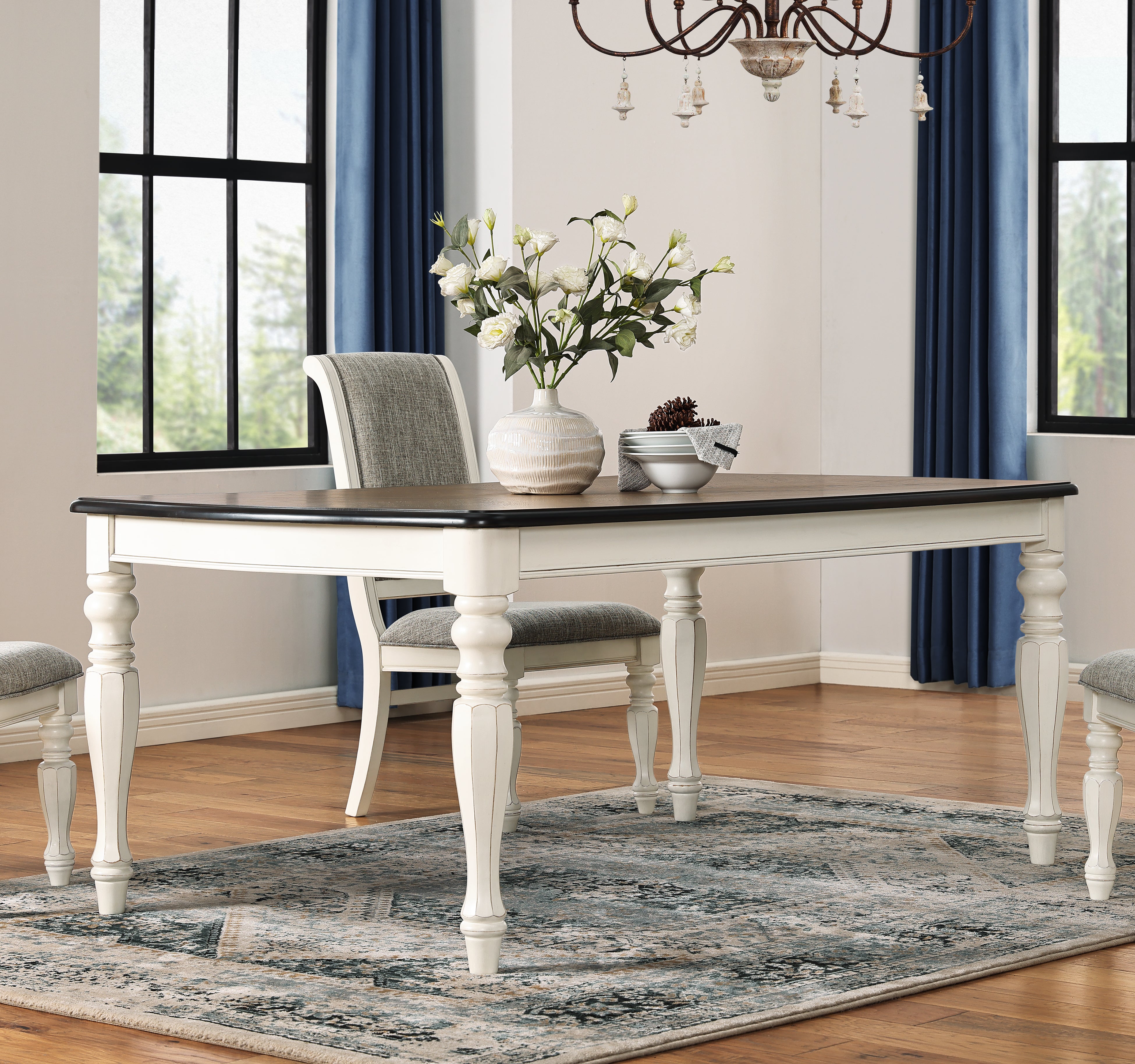 White country dining deals table