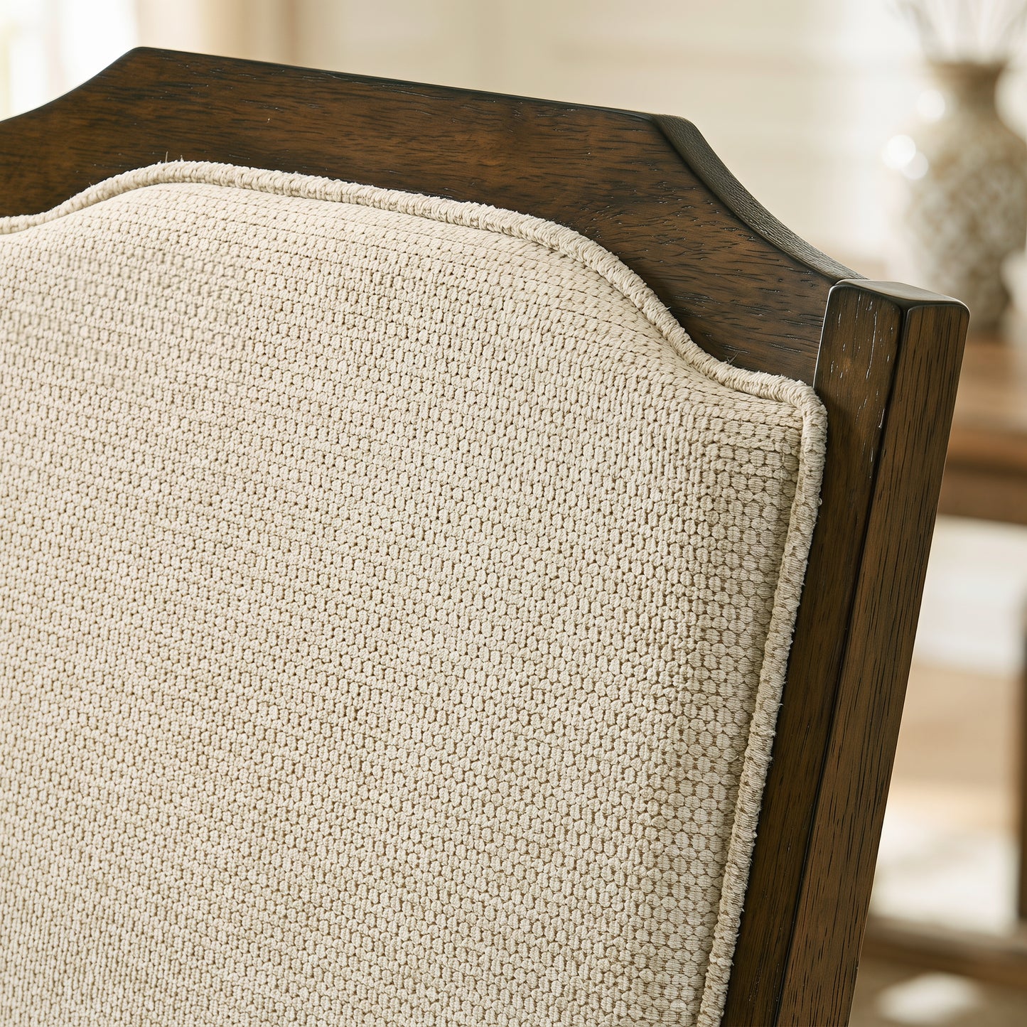 Roundhill Furniture Fantail 5-Piece Dining Set, Round Dining Table with 4 Iris Chairs, Walnut Finish