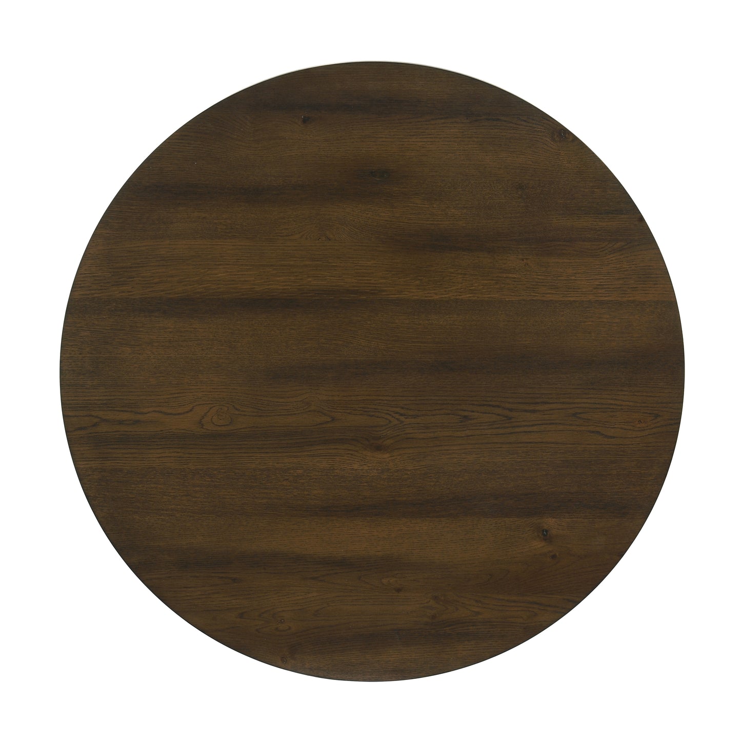 Roundhill Furniture Fantail Sculptural Pedestal Round Dining Table, Walnut