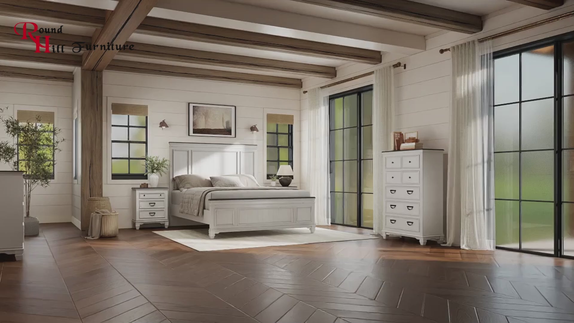 Clelane Wood Bedroom Set with Shiplap Panel Bedroom Collection