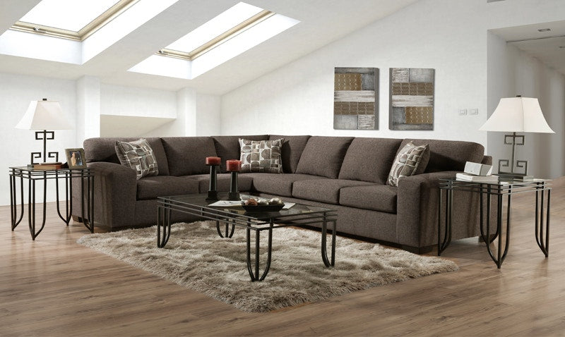 Bergen Impulse espresso Fabric Sectional Sofa