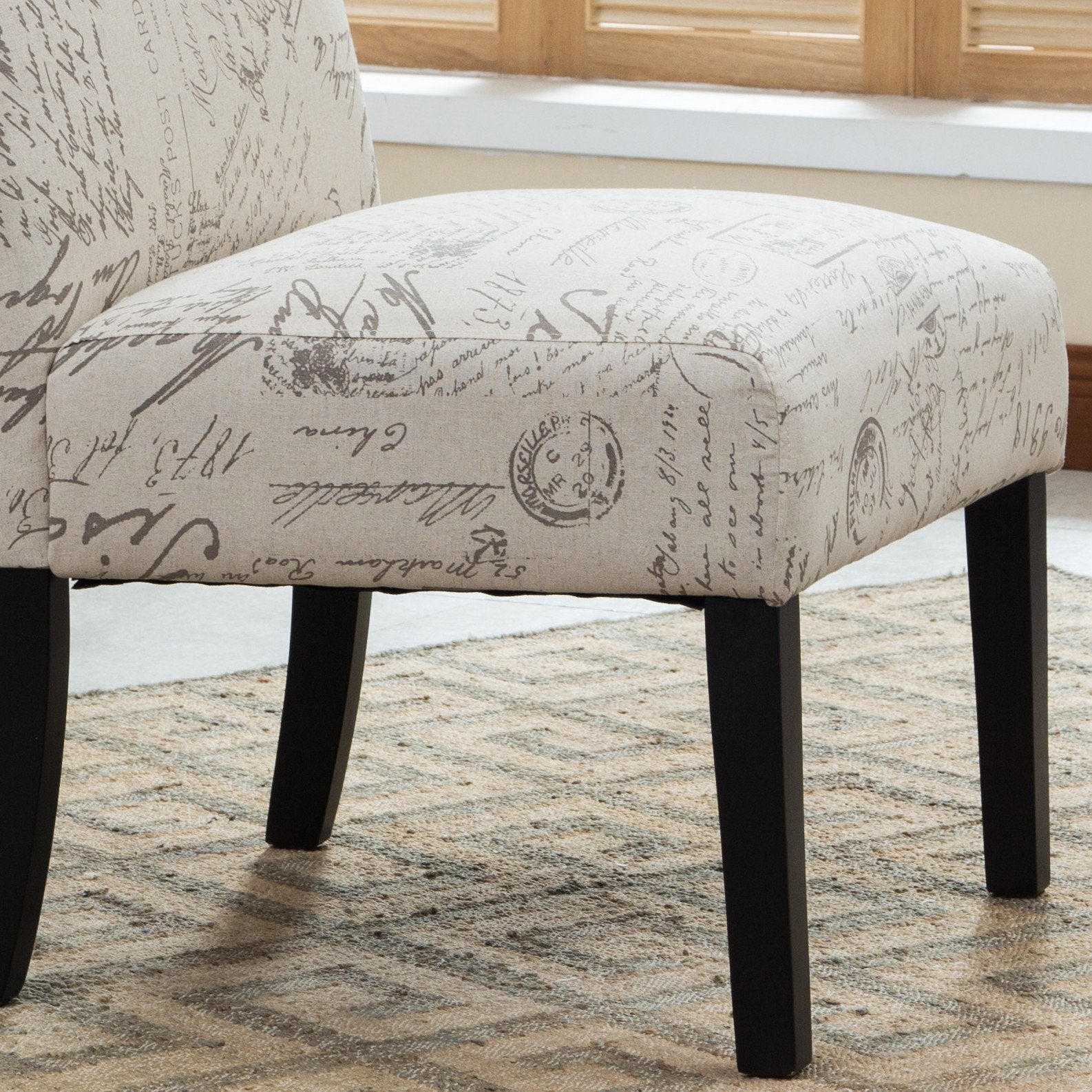 Script discount print chair