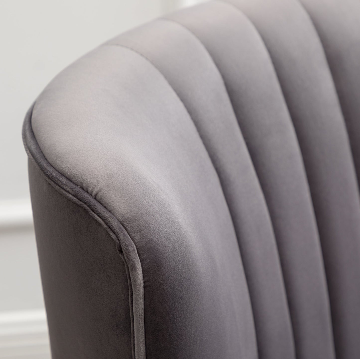 Elon Contemporary Velvet Upholstered Accent Chair, Gray