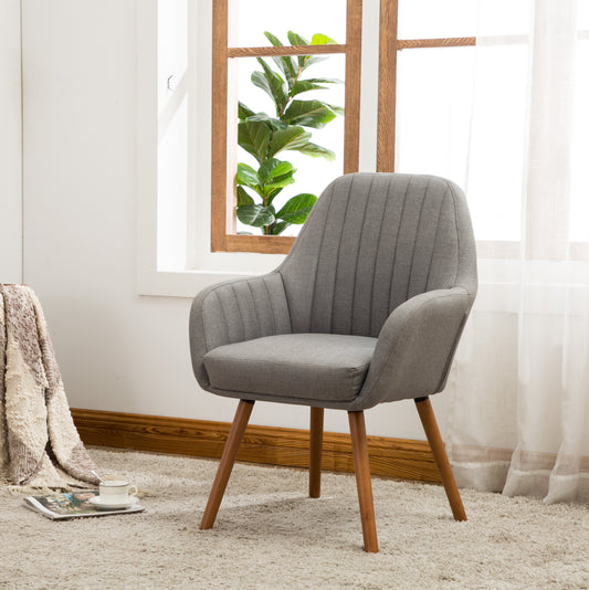Tuchico Contemporary Fabric Accent Chair, Gray