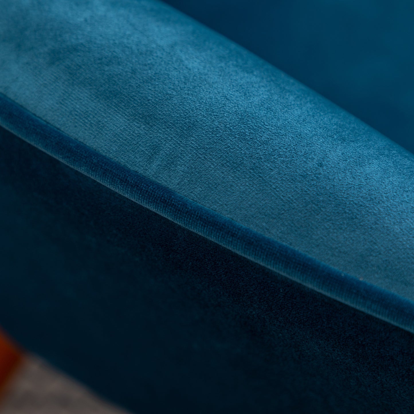 Leiria Contemporary Silky Velvet Tufted Accent Chair with Ottoman, Blue