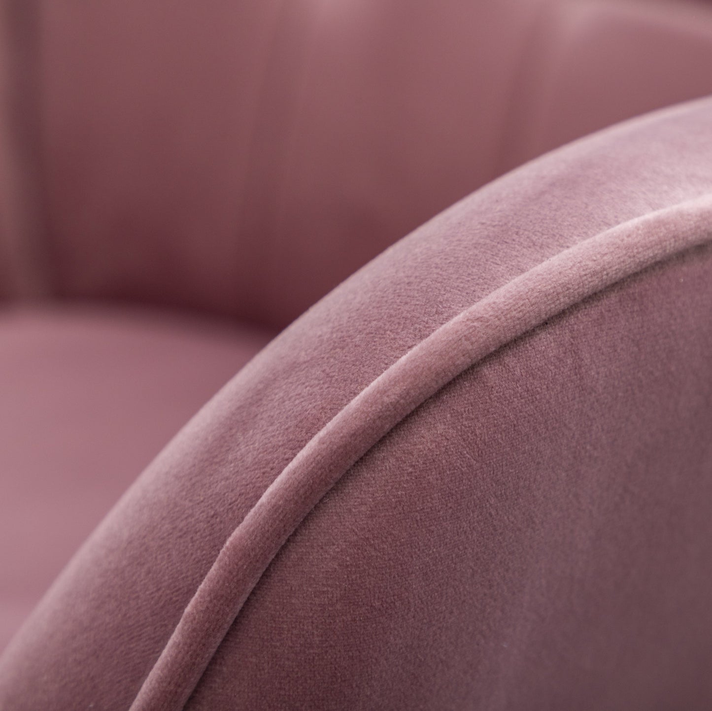 Leiria Contemporary Silky Velvet Tufted Accent Chair with Ottoman, Mauve