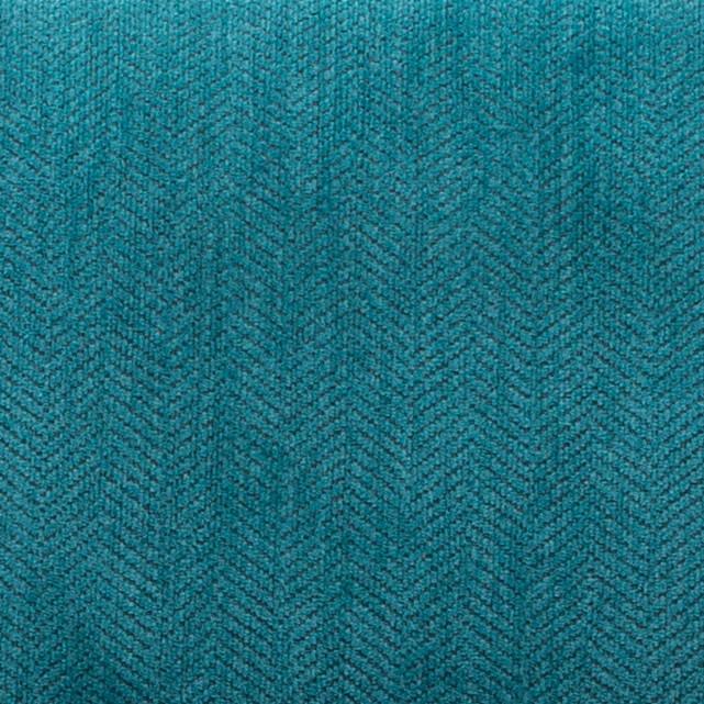 Pisano Teal Blue chenille Fabric Armless Contemporary Accent Chair with Pillow