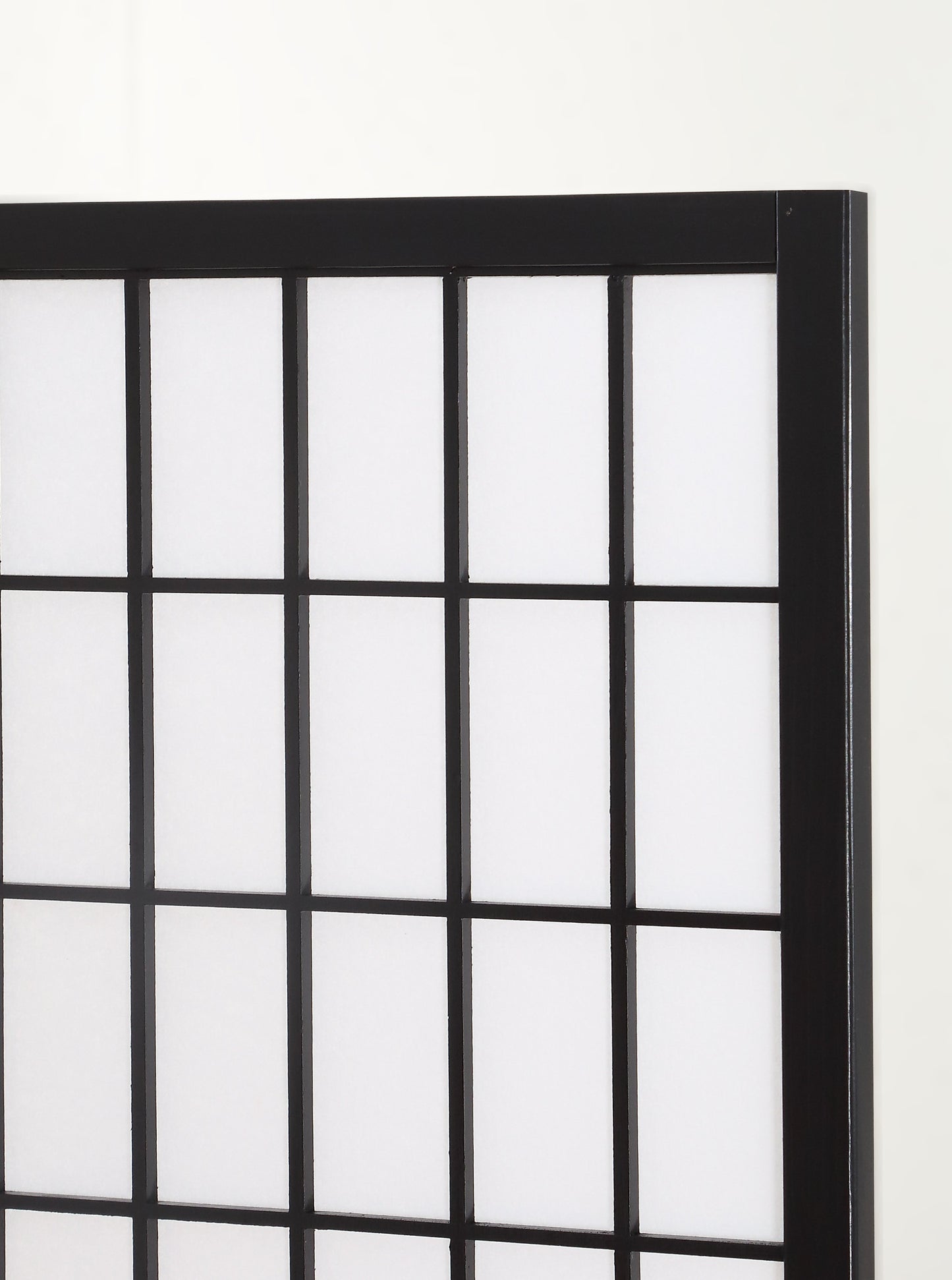 4 Panel Black Oriental Shoji Screen / Room Divider