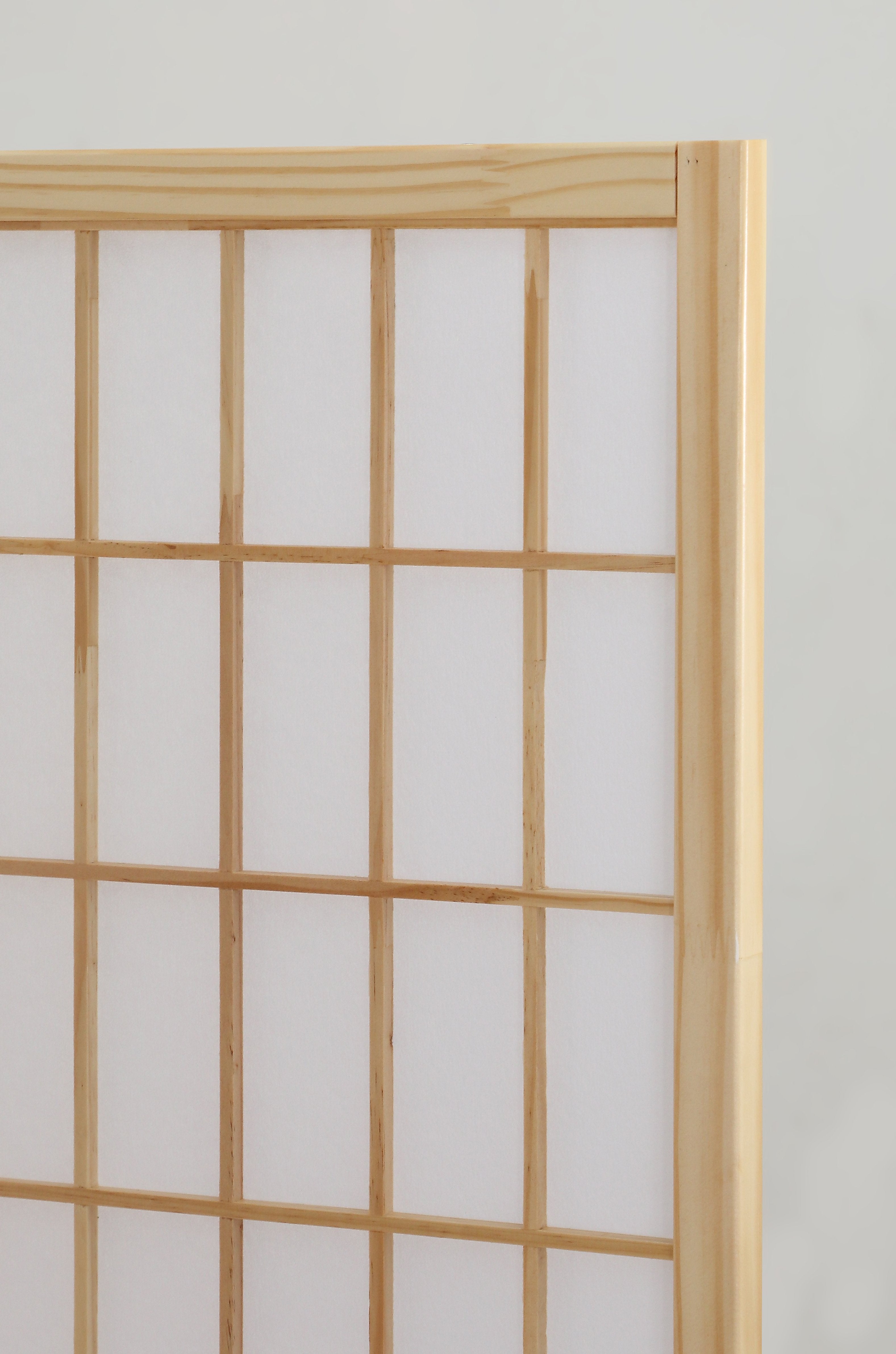 4 Panel Natural Oriental Shoji Screen / Room Divider – Roundhill Furniture