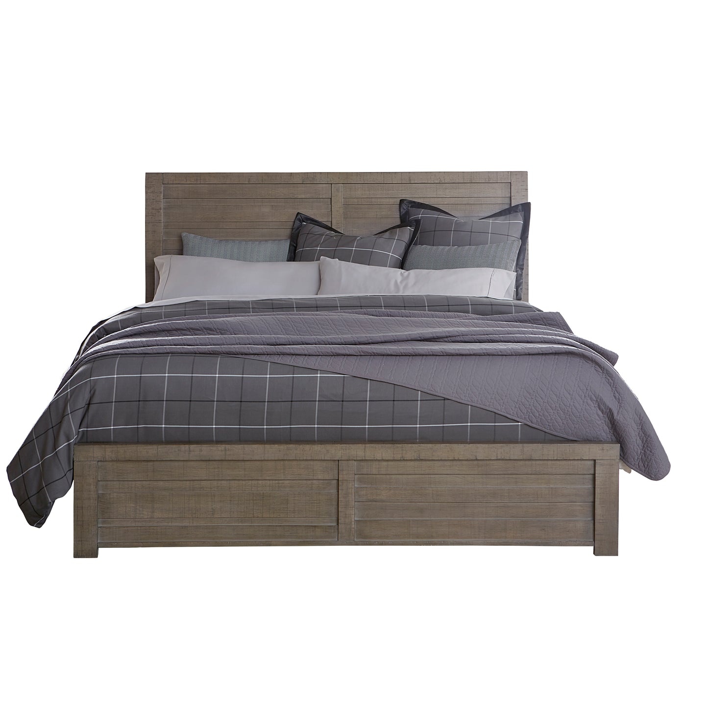 Sedona Transitional Medium Gray Wood Panel Bed