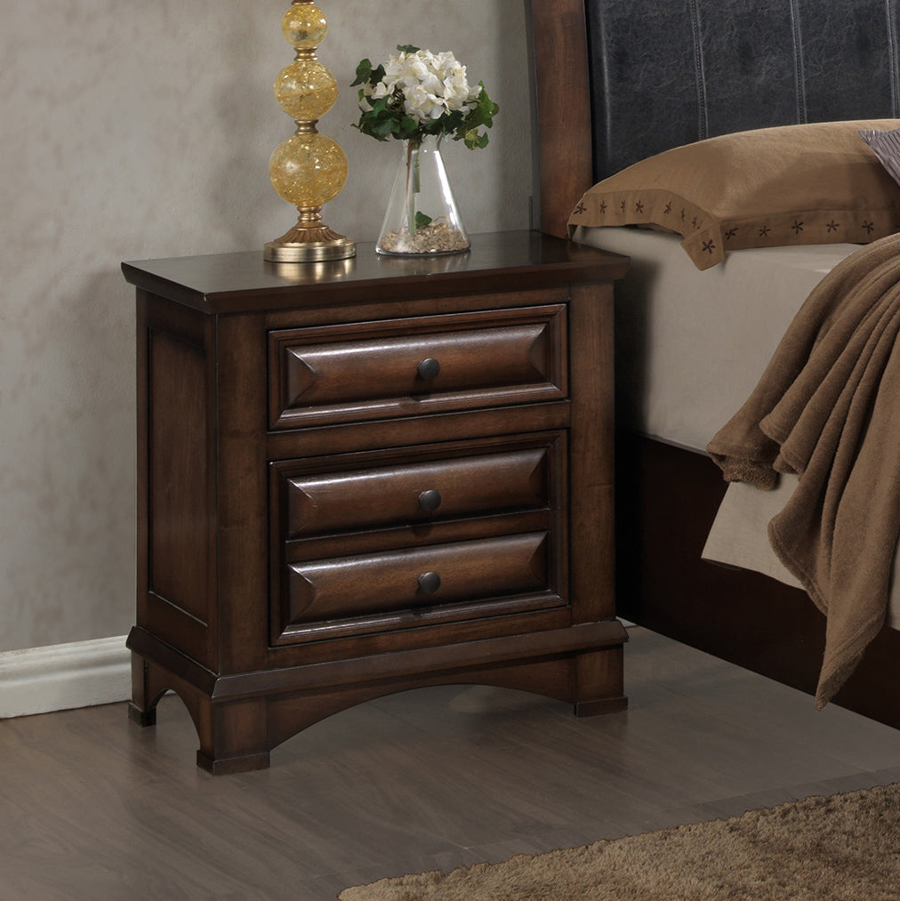 Broval Light Espresso Finish Wood Bedroom Collection