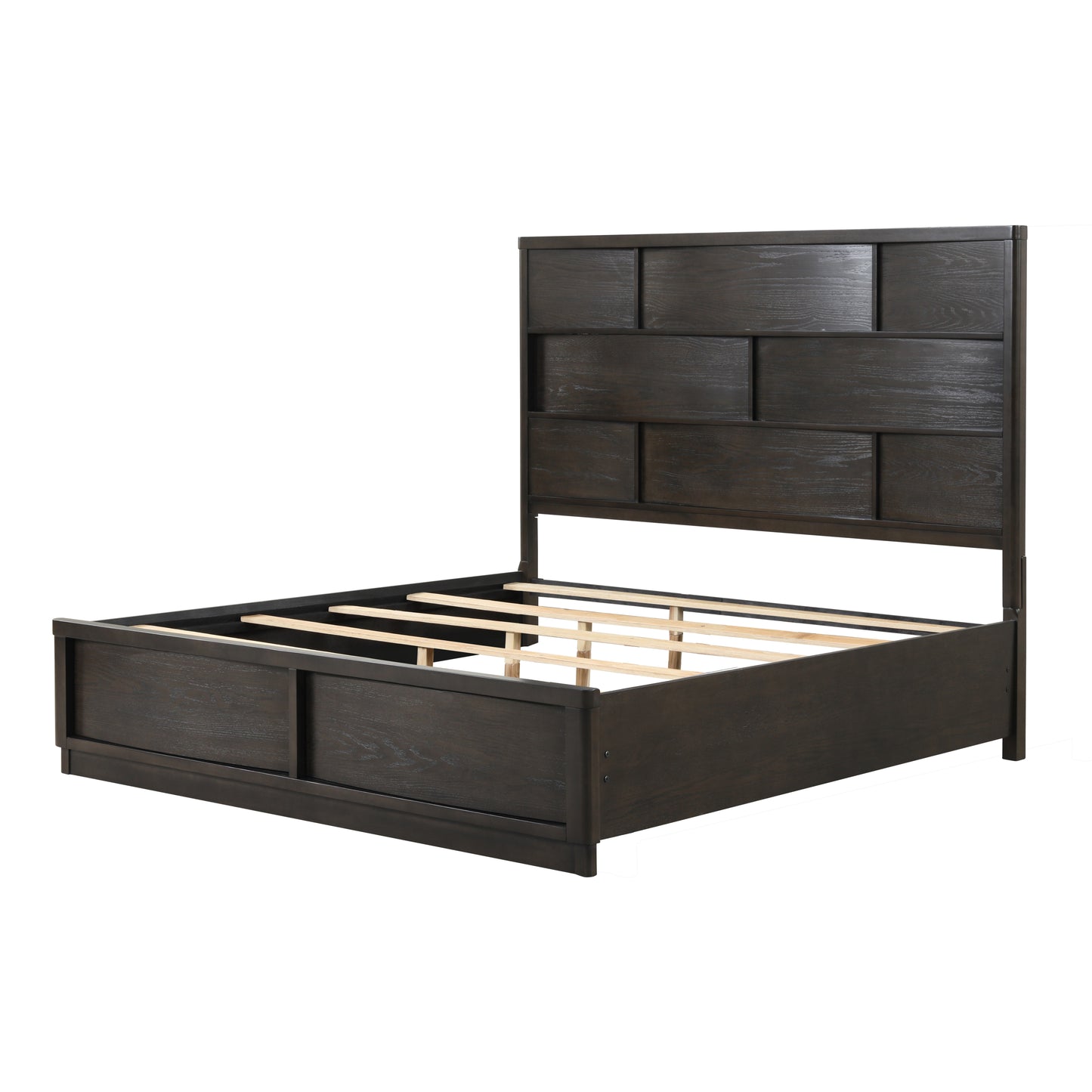 Belani Wood Panel Bed, Espresso