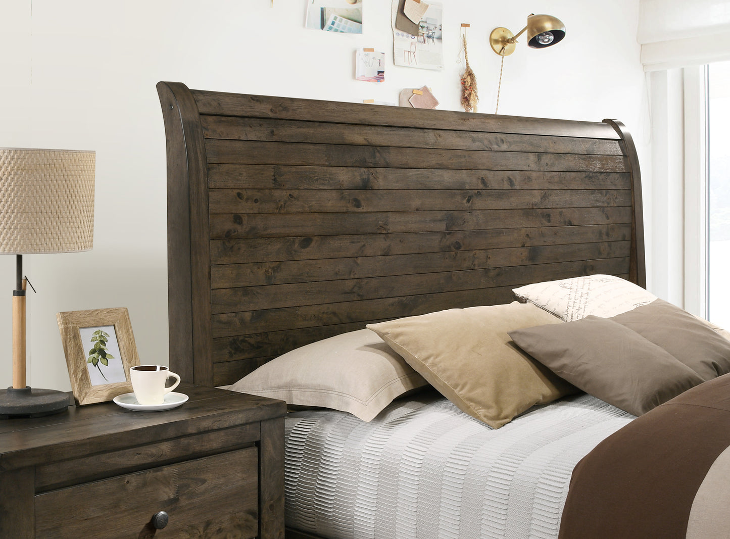 Pavita Rustic Sleigh Bed Collection