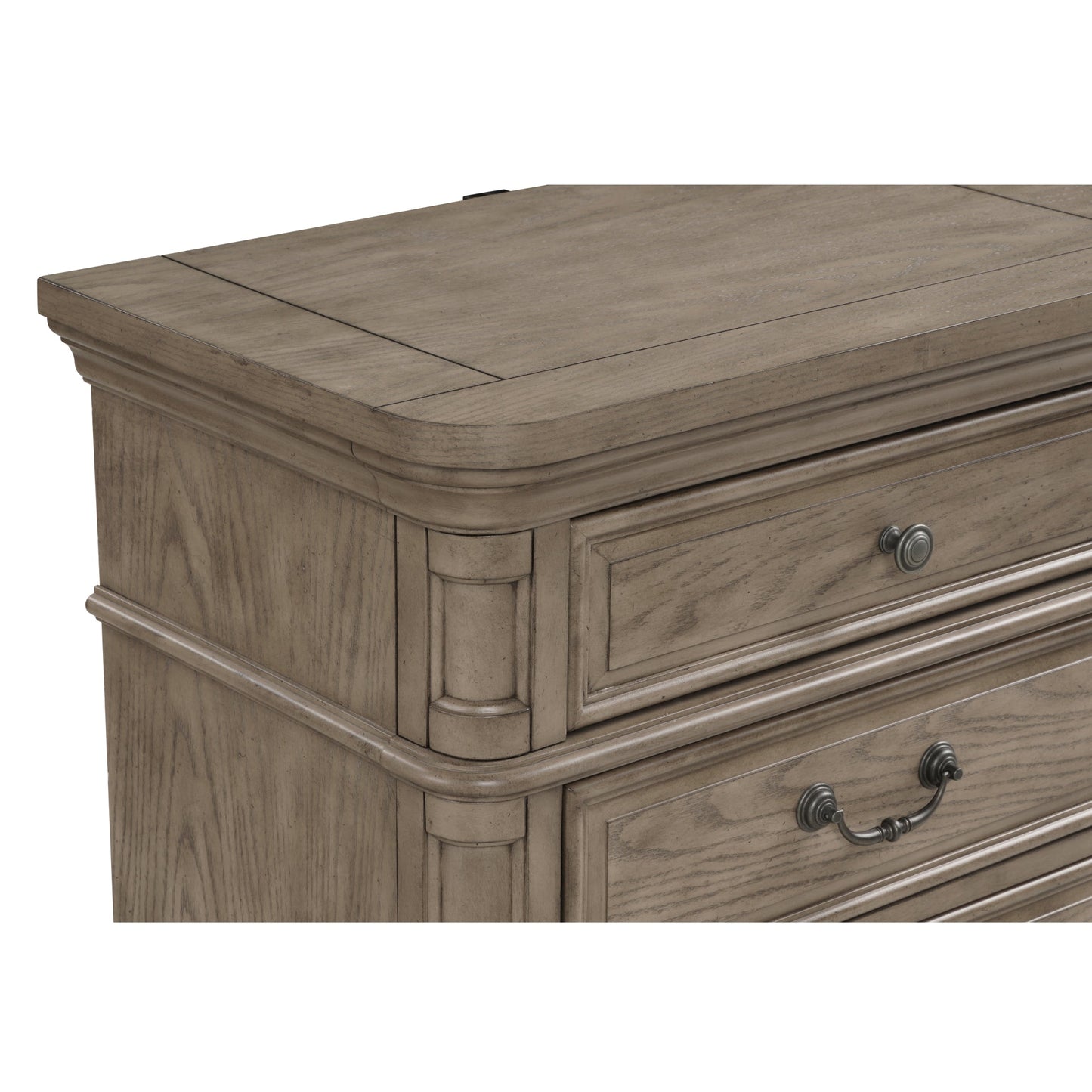 Levan 9-Drawer Wood Dresser in Light Gray
