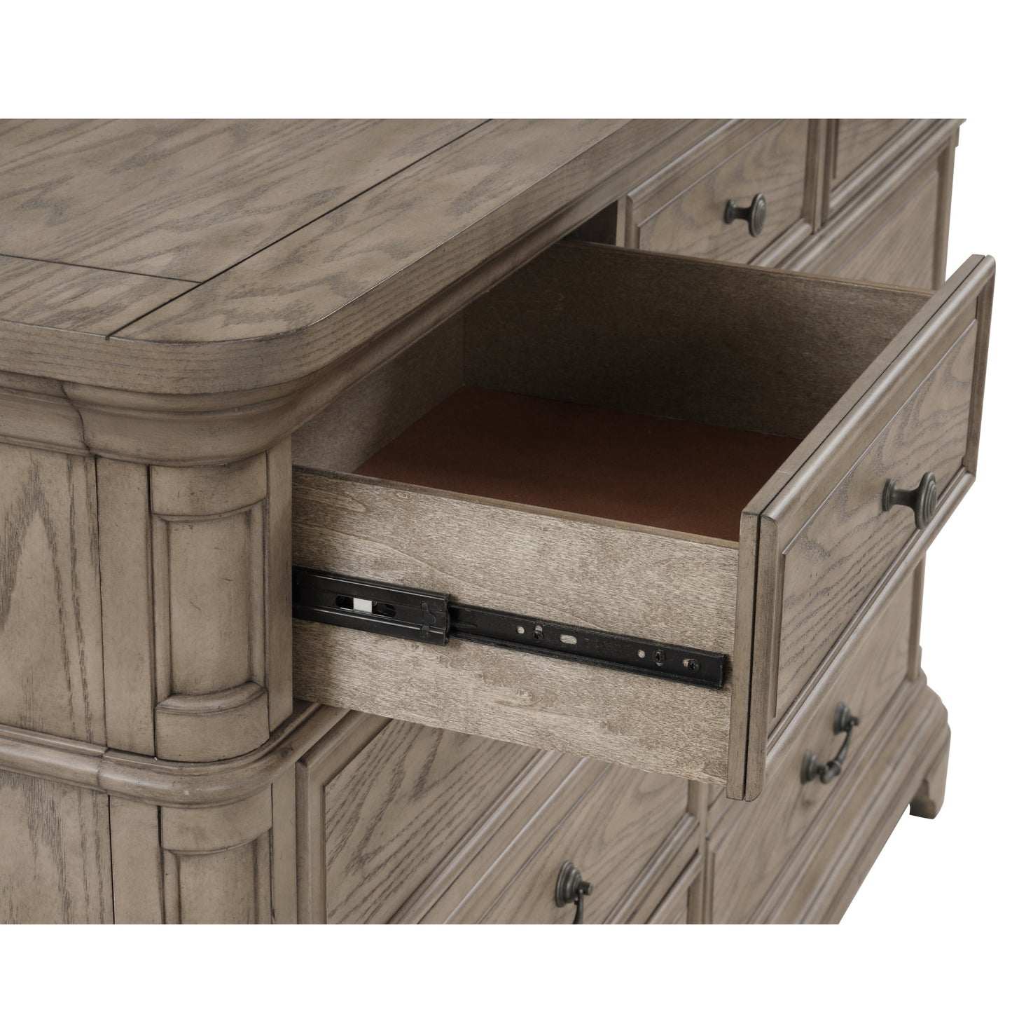 Levan 9-Drawer Wood Dresser in Light Gray