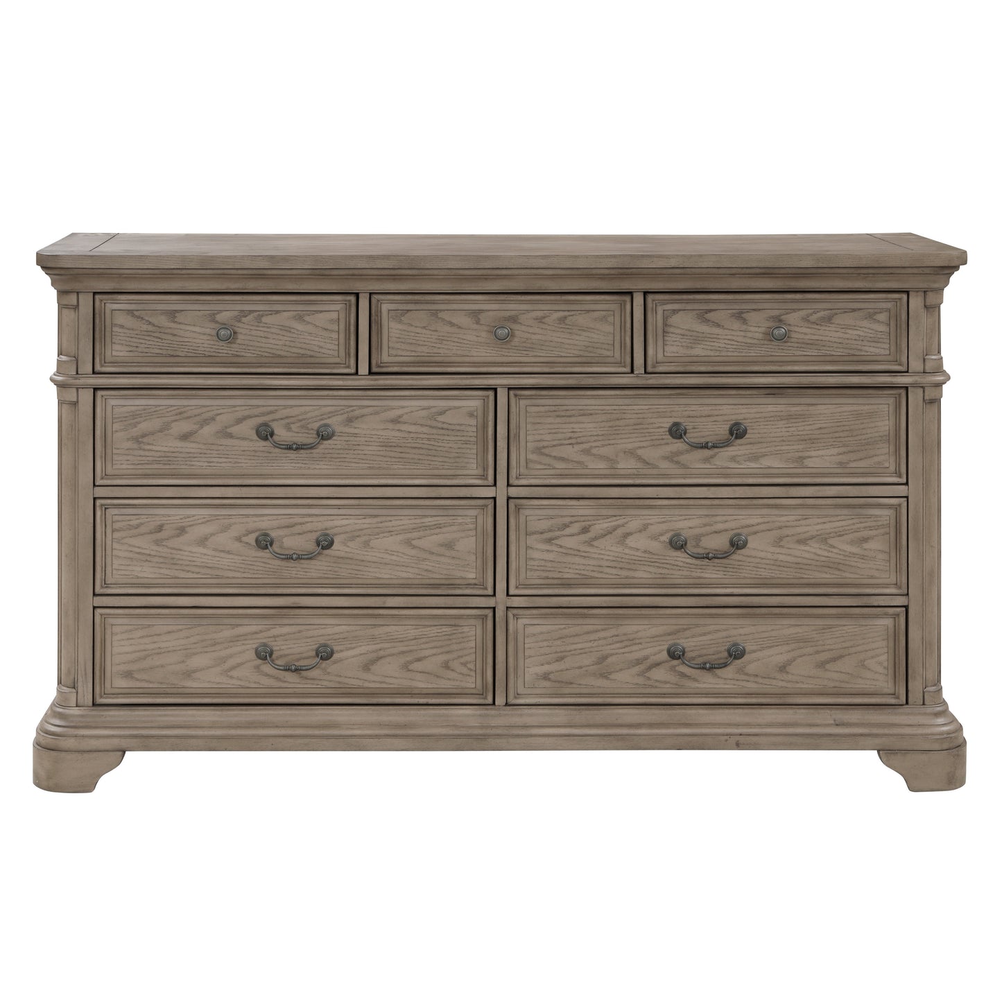 Levan Carved Wood Bedroom Collection, Light Gray