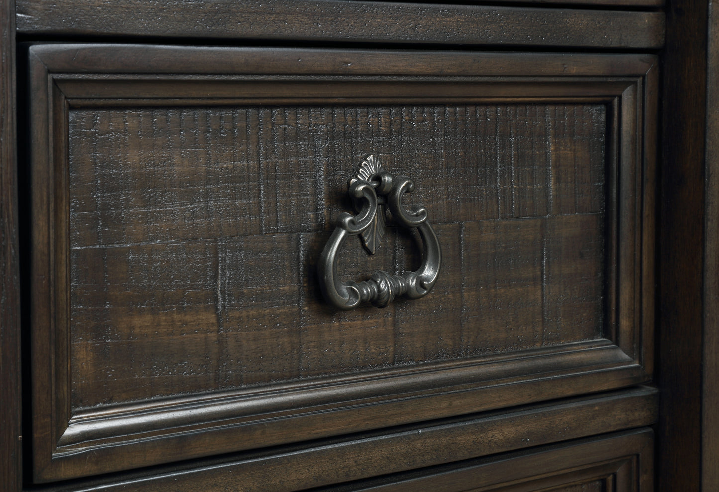Farson Distressed Dark Walnut Finish Dresser with Door