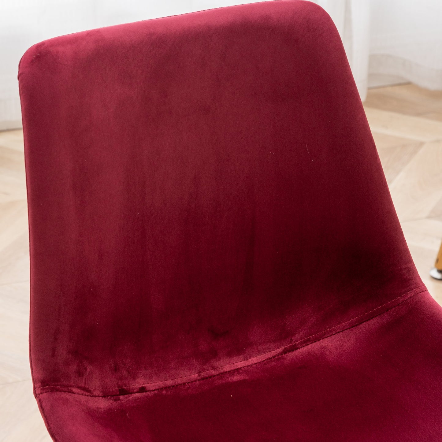 Roundhill Furniture Aufurr Modern Velvet Dining Chair, Set of 2, Red