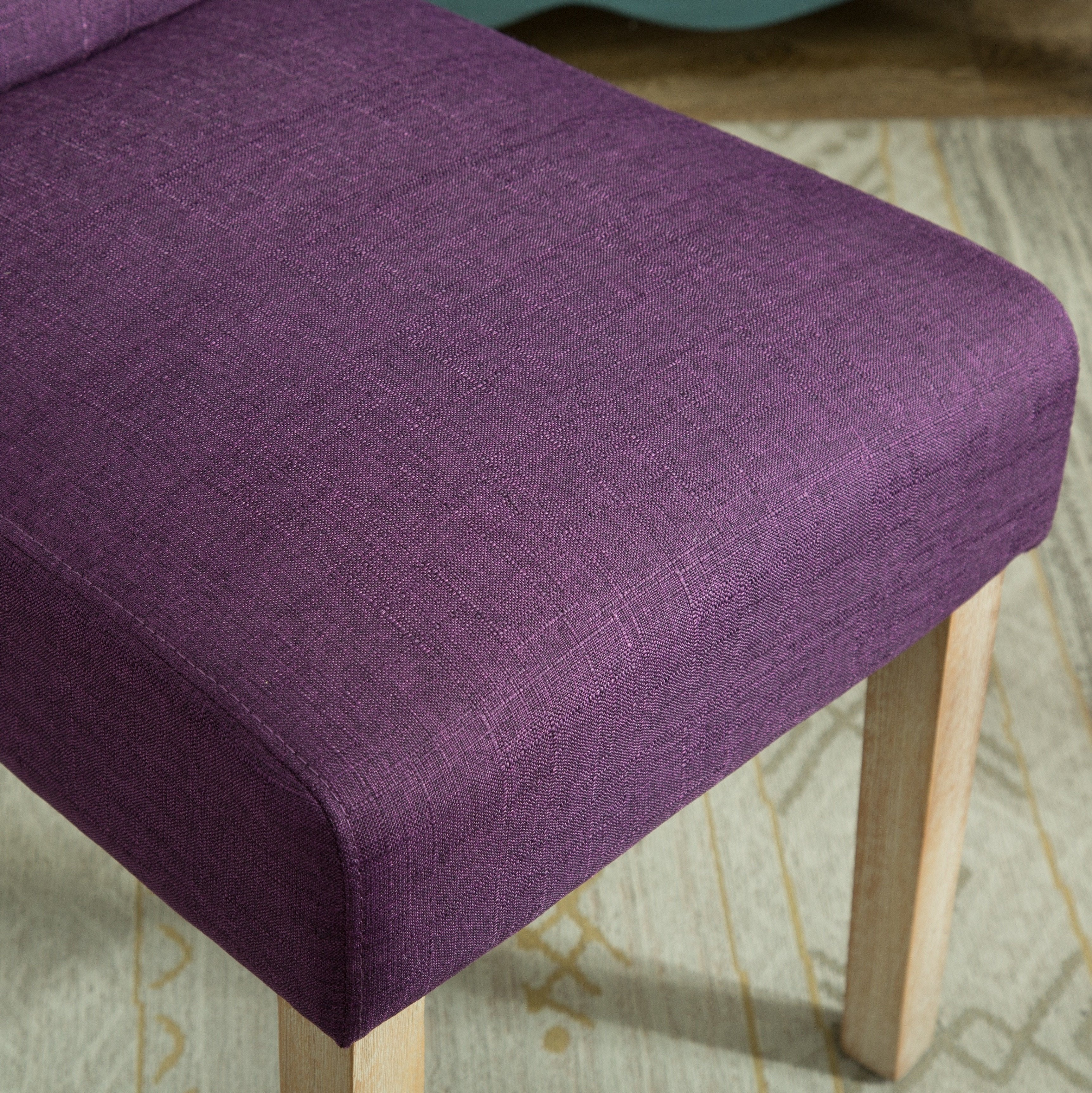 Purple tufted dining chair hot sale