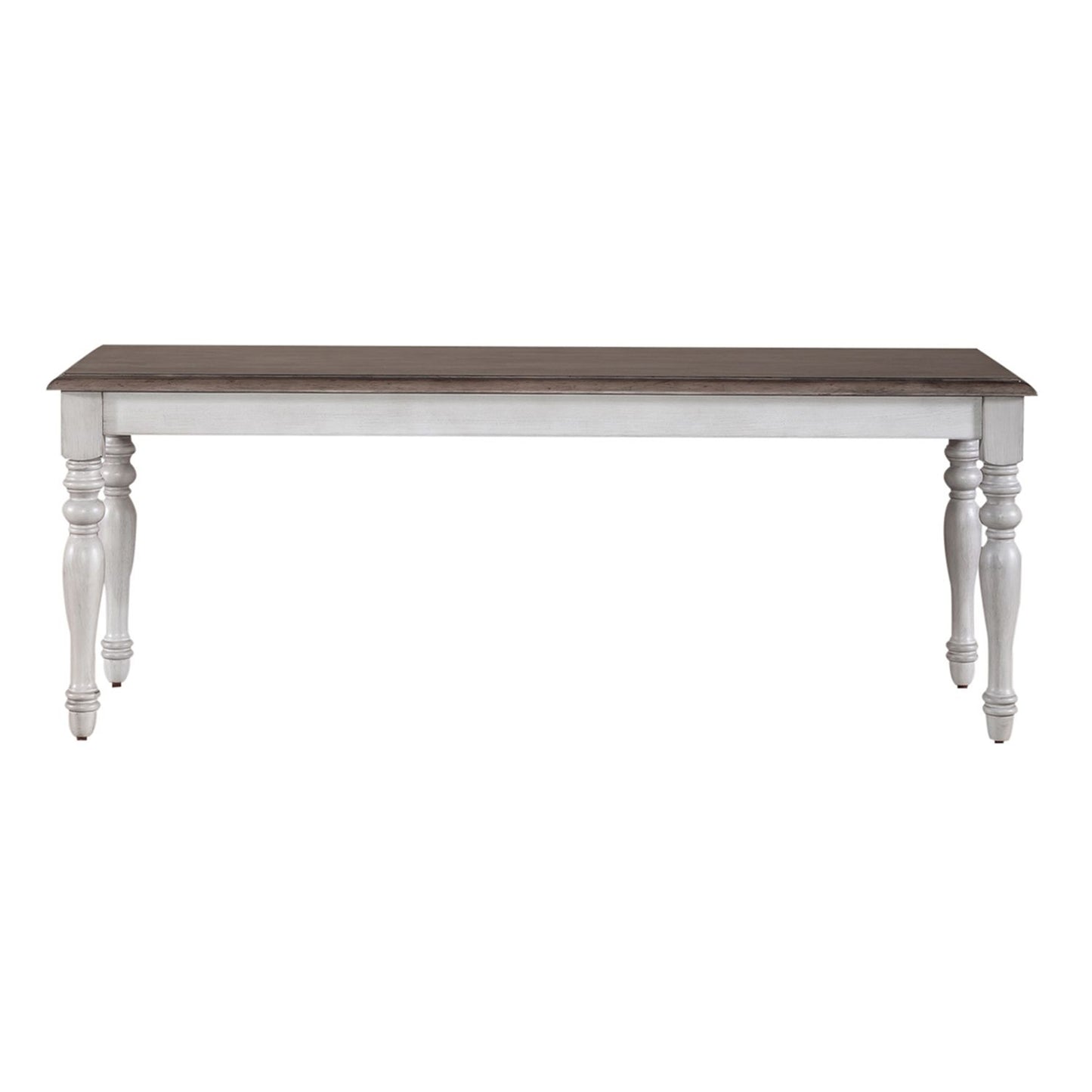 Chandria Solid Wood Bench - Antique White and Weathered Pine Finish