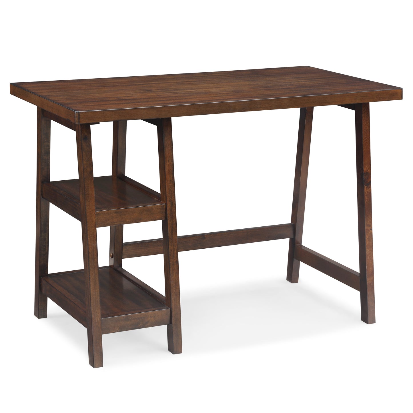 Redina Contemporary Wood Writing Desk with Storage, Espresso