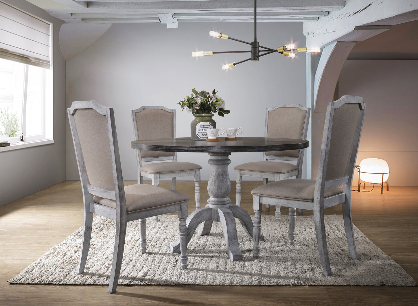 Weathered white on sale dining table