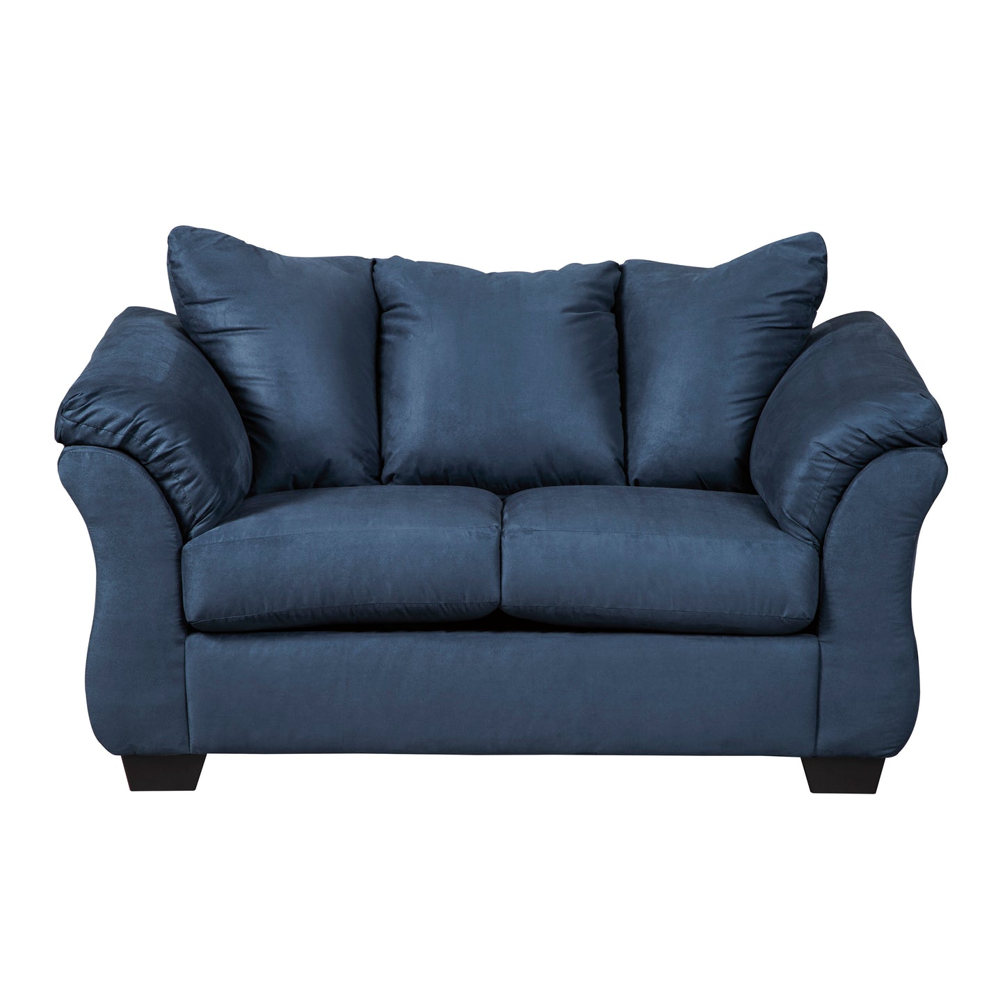 Aruca Microfiber Pillow Back Living Room Collection, Navy Blue
