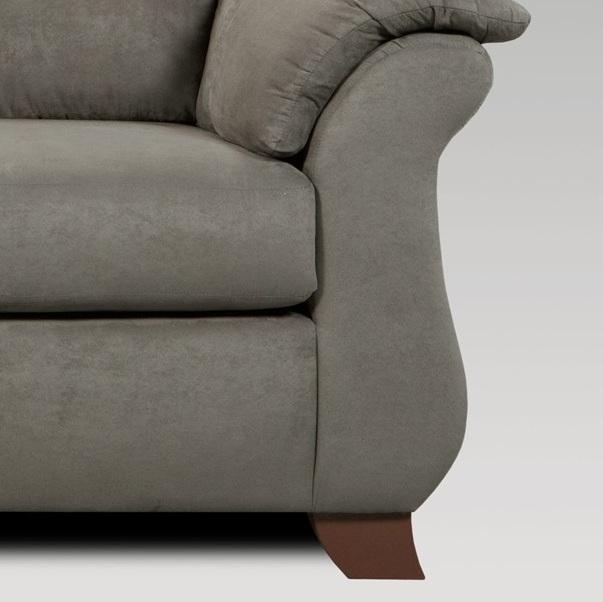 Aruca Sensations Grey Microfiber Pillow Back Sofa