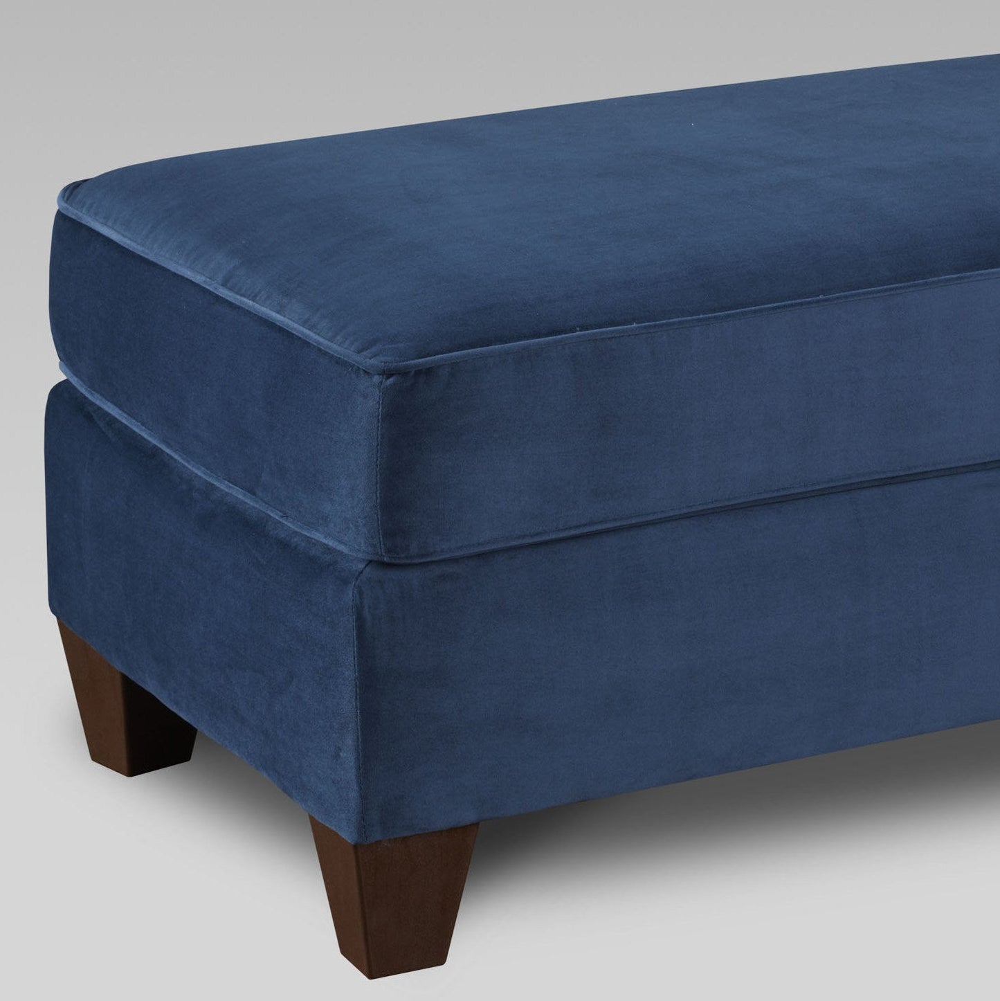 Camero Fabric Cocktail Ottoman in Navy Blue