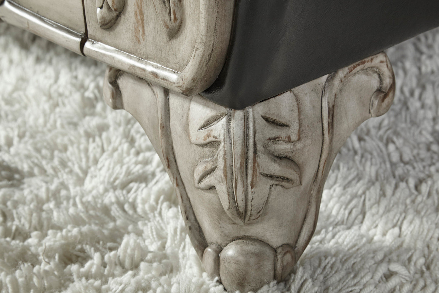 San Marino 2-Tone Fabric Wooden Frame Chaise, Gray