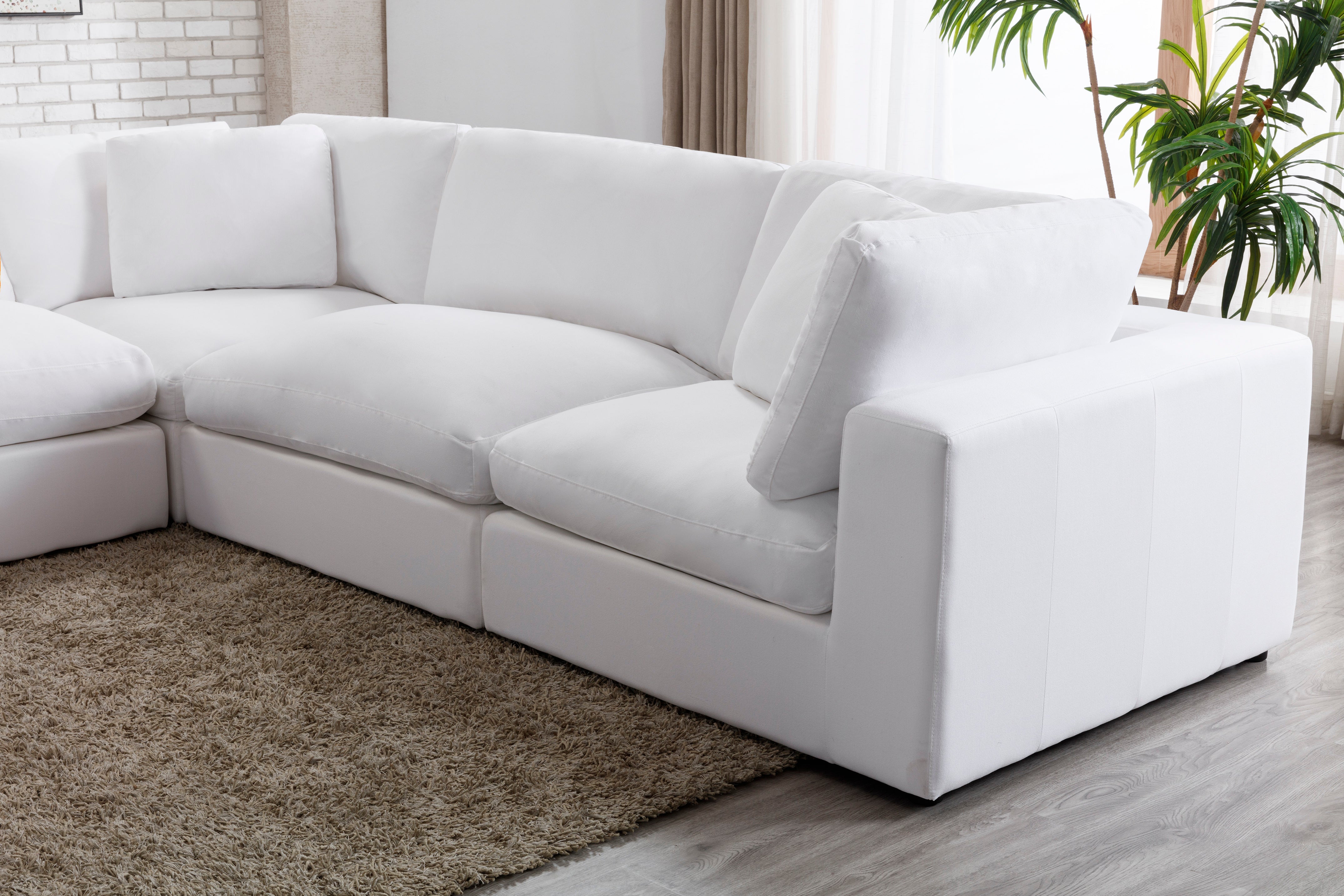 White modular on sale sectional sofa