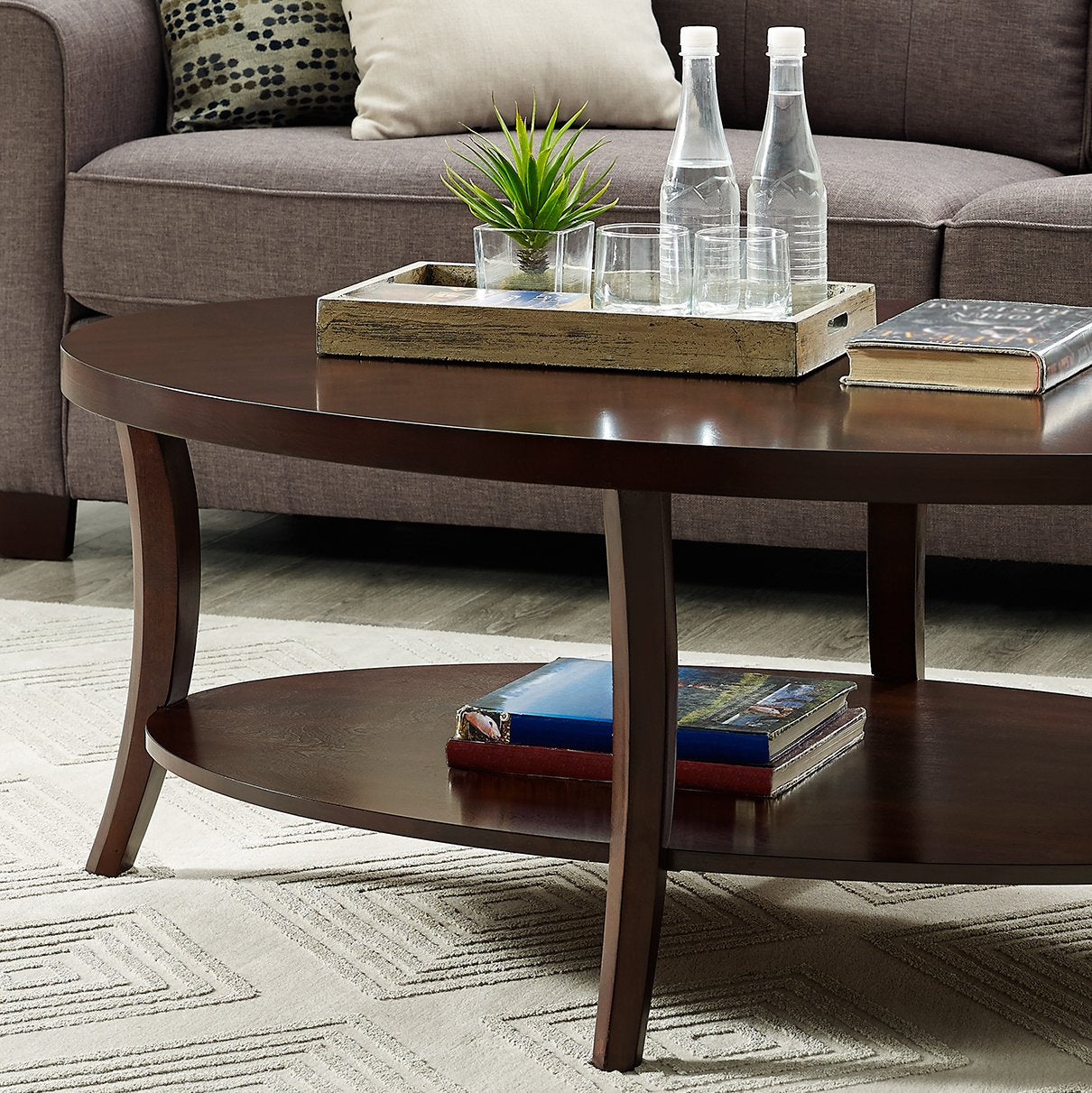 Pottery barn oval 2024 coffee table